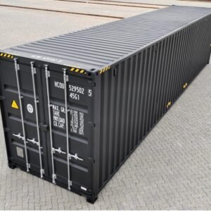 40 foot high cube container, black-grey
