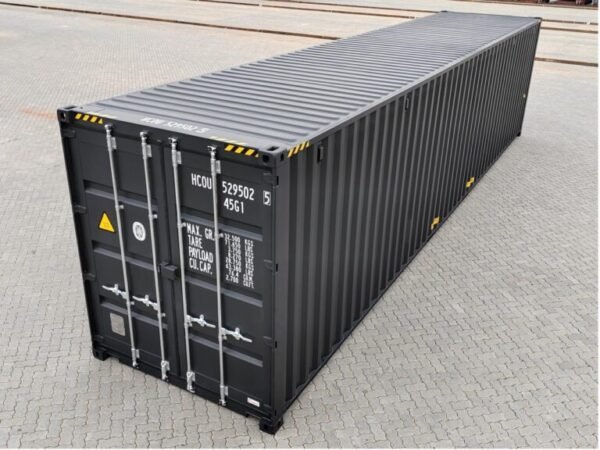 40 foot high cube container, black-grey