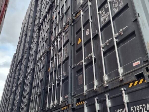 40 foot high cube container, black-grey